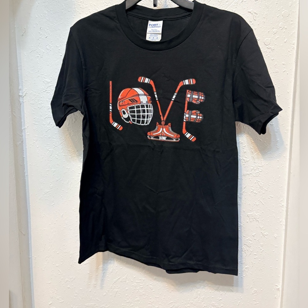 Unisex Hockey Love T-Shirt Kids  Size Medium